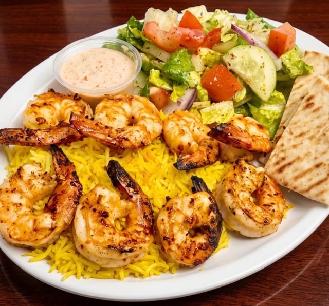 Shrimp Kabab Plate.