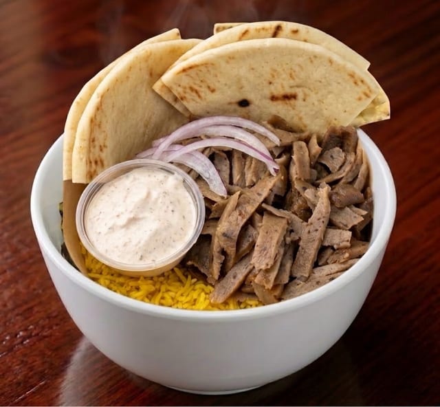 Lamb Shawarma Rice Bowl.
